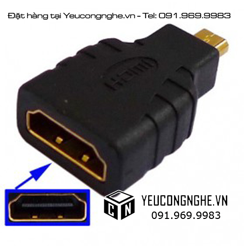 Đầu chuyển tín hiệu Micro HDMI Male ra HDMI Female Adaptor