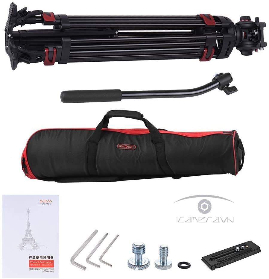 Chân máy ảnh máy quay Tripod Miliboo M609A