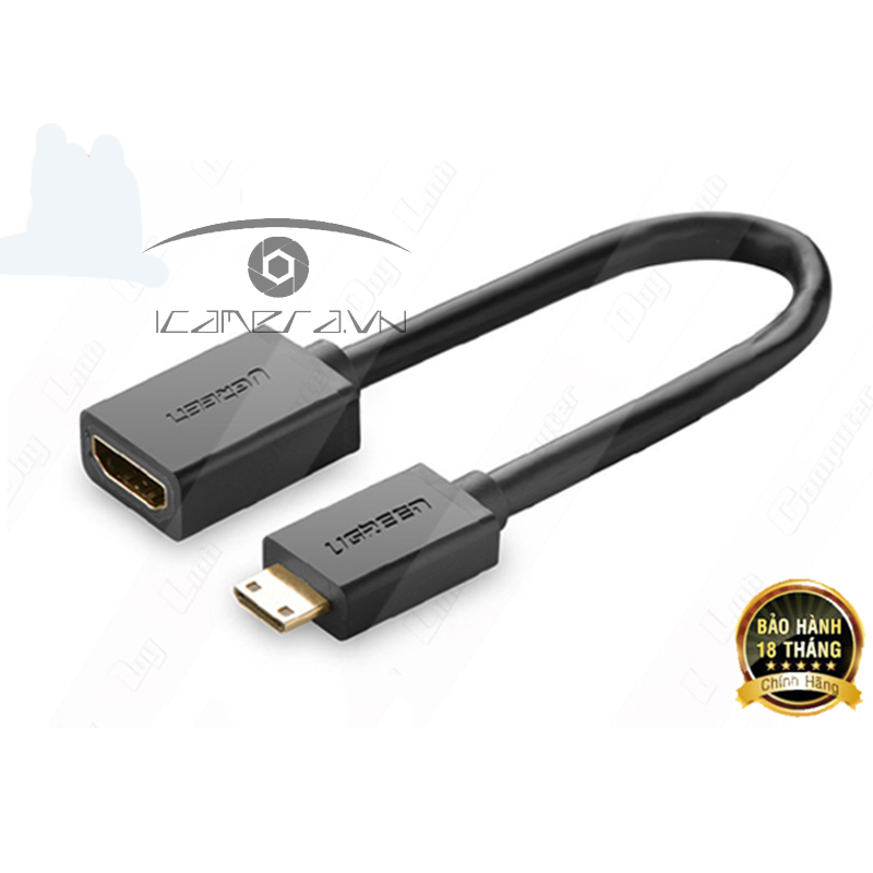Cáp nối dài Mini HDMI to HDMI 20cm chính hãng Ugreen 20137