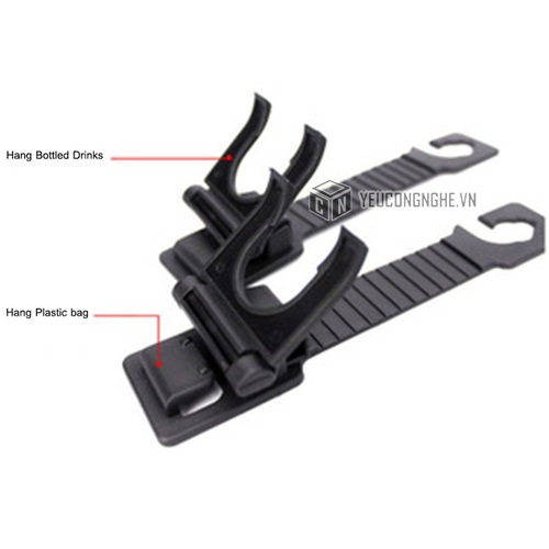 Móc treo đồ, đỡ chai nước sau tựa đầu xe hơi Headrest hook Chezhijing BE-03