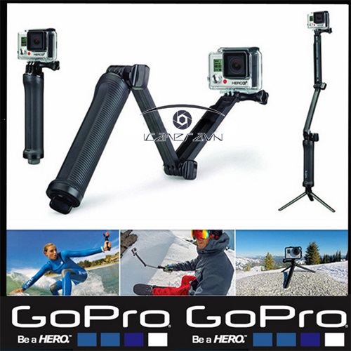 Monopod tripod stand 3-way cho Gopro Hero