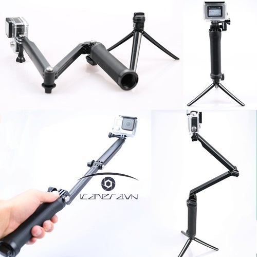 Monopod tripod stand 3-way cho Gopro Hero