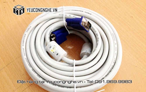 Cáp VGA to VGA 10 mét dây truyền tín hiệu chuẩn, giá rẻ