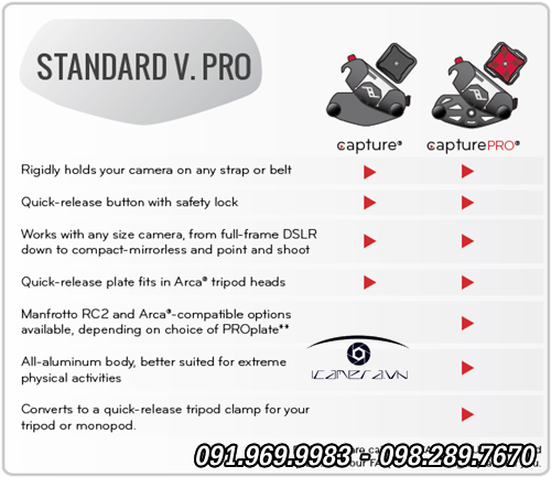 Capture Pro V2 phụ kiện đeo máy ảnh chuyên nghiệp cho camera DSLR
