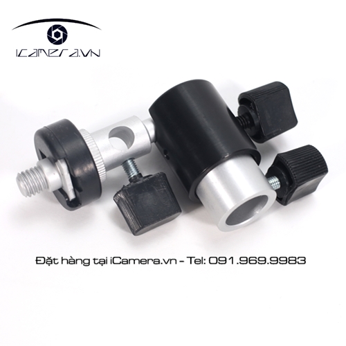 Gá đèn có khe cắm dù có bi female 1/4 và female 3/8