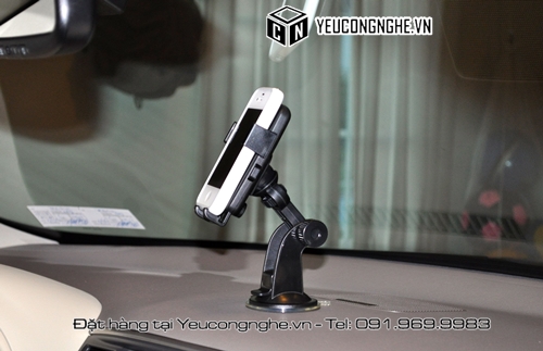 Giá đỡ điện thoại hút chân không khóa bẻ gập tự động HT-05