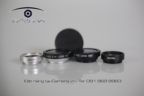 Lens macro fisheye 2 trong 1 cho smartphone, tablet Lieqi chính hãng