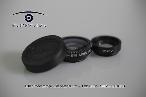 Lens macro fisheye 2 trong 1 cho smartphone, tablet Lieqi chính hãng