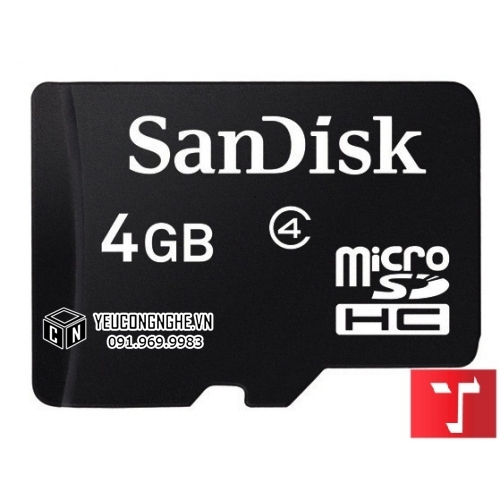Thẻ nhớ Sandisk 16GB micro SDHC class 4 tốc độ cao chính hãng