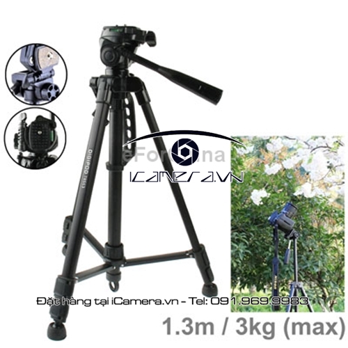 Chân tripod tay cầm panhead quay phim chụp ảnh Yunteng VCT-681
