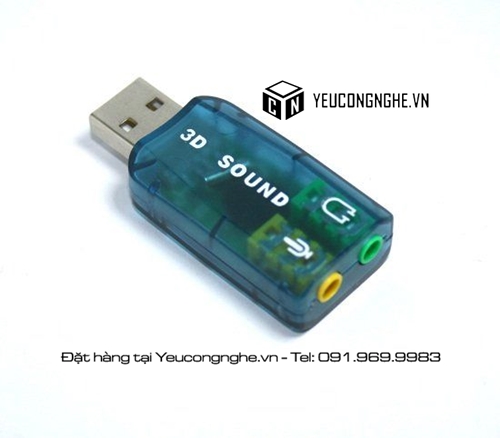 Card âm thanh USB 3D sound 5.1 Tide tạo cổng Audio và Microphone cho máy tính