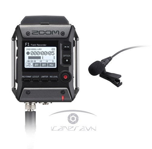 Bộ thu âm Zoom F1-LP kèm mic cài áo cho camera, DSLR quay phim