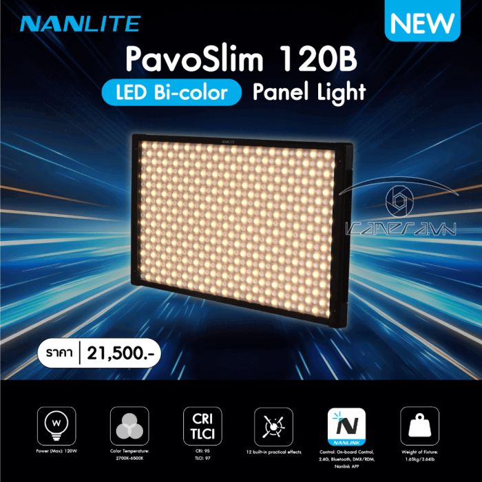 Đèn LED bảng Nanlite PavoSlim 120B Bi-color