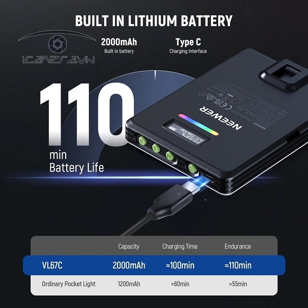 NEEWER VL67C RGB Đèn Selfie Cho Điện Thoại/Laptop & máy ảnh
