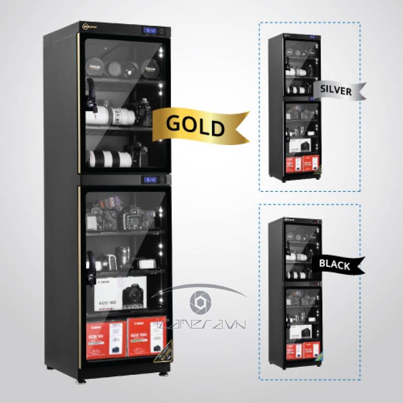 Tủ chống ẩm cao cấp Nikatei NC-180S Gold/Silver (180 lít - tự động)