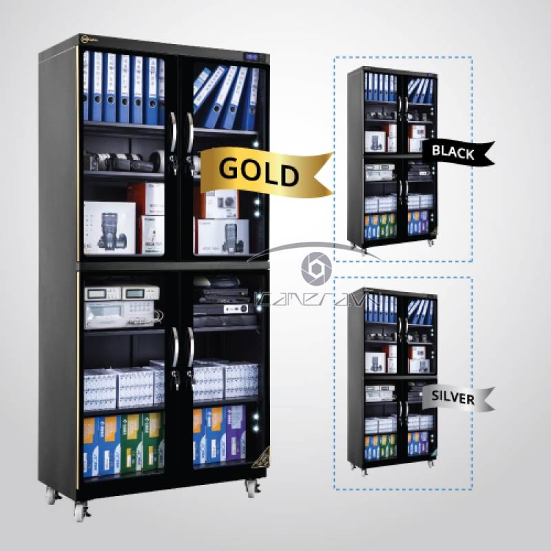 Tủ chống ẩm cao cấp Nikatei NC-600S Gold/Silver (580 lít - tự động)