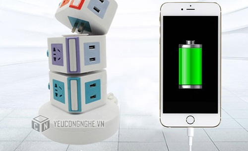 Ổ cắm chia điện đa năng 2 cổng USB ZK-8