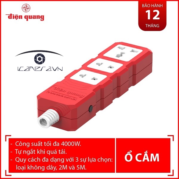 Ổ cắm Công suất lớn Điện Quang ĐQ ESKHP 3RW 2M