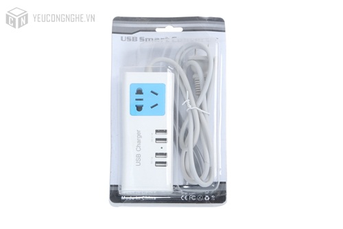 Ổ điện 1 cổng cắm điện và 4 cổng USB Smart Converter