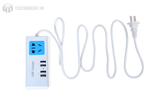Ổ điện 1 cổng cắm điện và 4 cổng USB Smart Converter