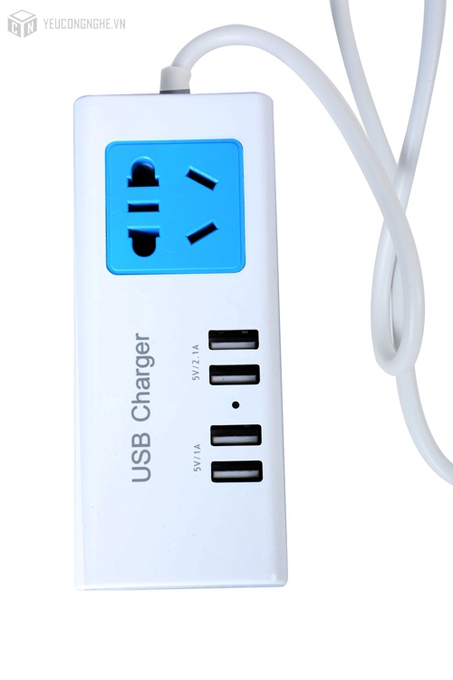 Ổ điện 1 cổng cắm điện và 4 cổng USB Smart Converter