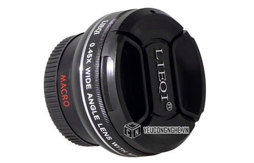 Ống kính chụp ảnh cho điện thoại 2 trong 1 góc rộng - macro lens LIEQI LQ-027