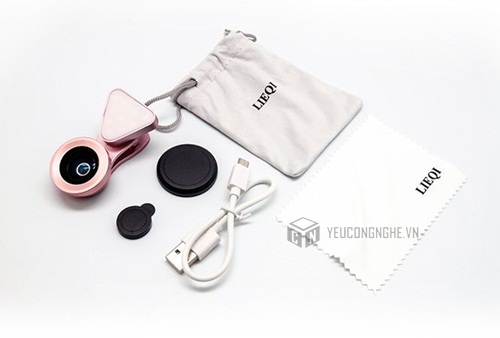 Ống kính chụp ảnh cho smartphone 3 trong 1 Macro, góc rộng, đèn led Lieqi LQ-035