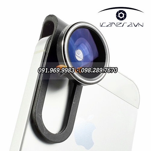 Ống kính fisheye lens 185 độ đa năng cho smartphone, tablet hiệu ứng mắt cá