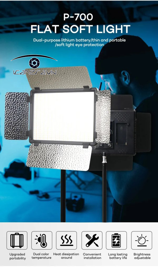 Đèn Led ZSYB P700 quay phim Camera Light