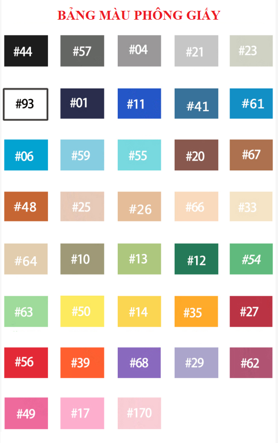 Phông giấy chụp ảnh Studio các màu