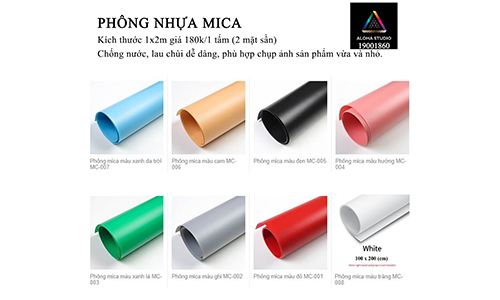 Những loại phông nền nào thường được sử dụng trong quay phim, chụp ảnh