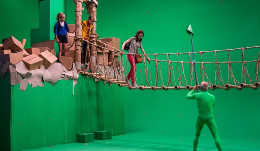 Phông vải xanh key hình tách nền 3x5m