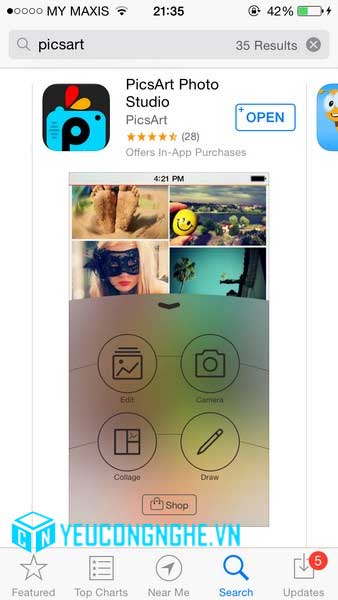 Chèn ảnh vào màn hình khóa iPhone, iPad với PicsArt Photo Studio - 20366