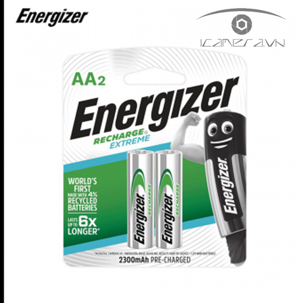 Pin sạc AA (2A) 2000mAh 1.2V Energizer