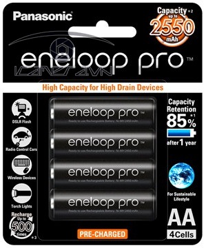 Pin sạc AA eneloop pro BK-3HCCE chính hãng panasonic