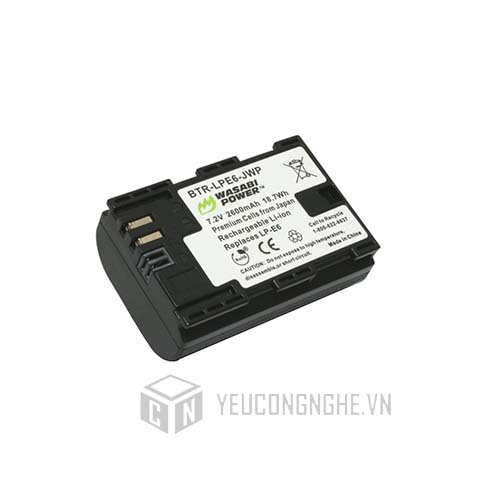 Pin cho máy ảnh Canon Lp-E6 Wasabi