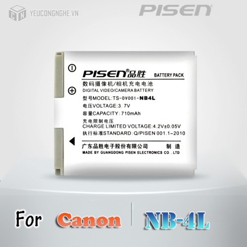 Pin cho máy ảnh Canon NB4L Pisen