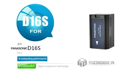 Pin cho máy quay Panasonic D16S Pisen