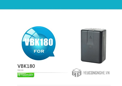 Pin cho máy quay Panasonic VBK180 Pisen