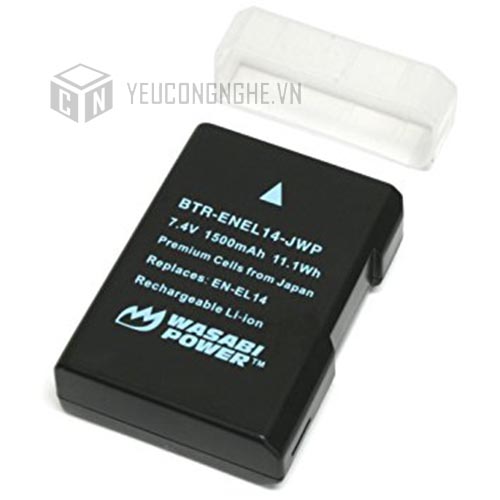 Bộ 2 pin 1 sạc cho máy ảnh Nikon EN-EL14 Wasabi