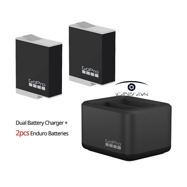 Bộ sạc đôi Gopro Dual Battery Charger + 02 Pin Enduro 