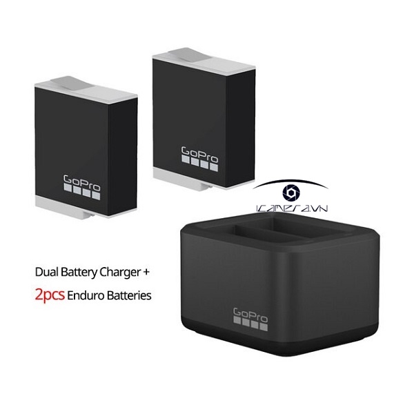Bộ sạc đôi Gopro Dual Battery Charger + 02 Pin Enduro