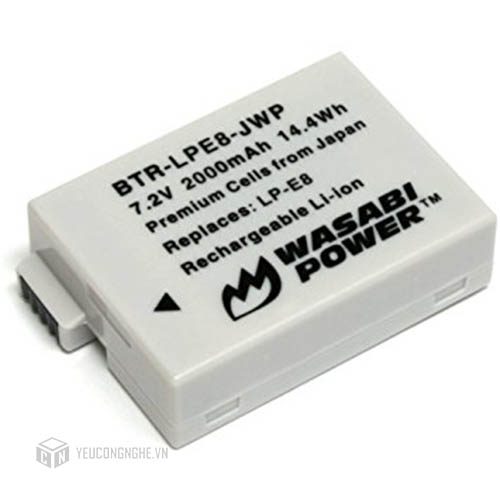 Pin cho máy ảnh Canon LP-E8 Wasabi