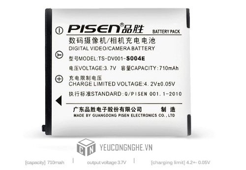 Pin sạc cho máy ảnh Panasonic S004E Pisen