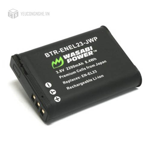 Bộ 2 pin 1 sạc cho máy ảnh Nikon EN-EL23 Wasabi
