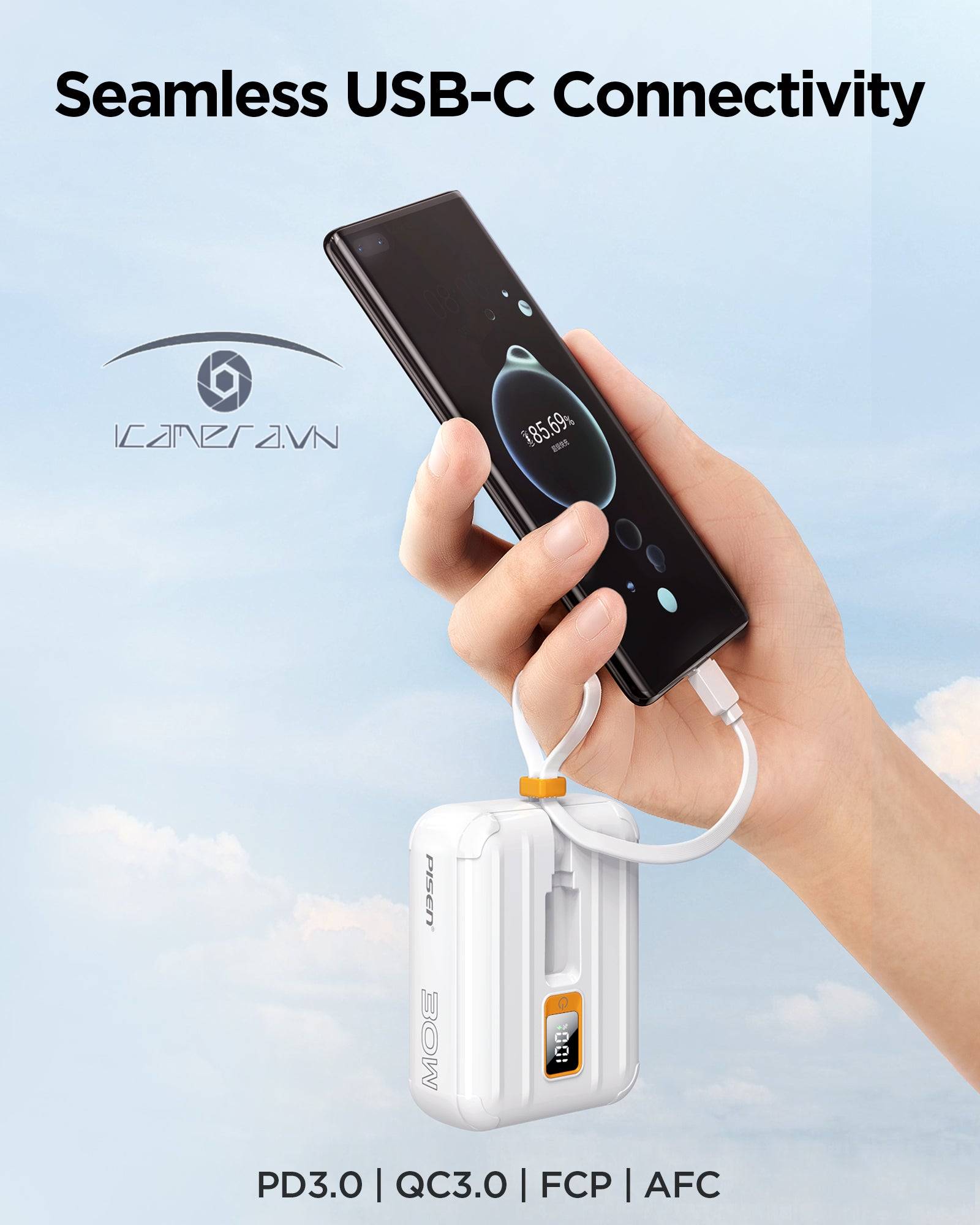 Pin dự phòng PISEN QUICK - POWERLink TINY 30W 10000mAh