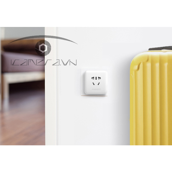Sạc đa năng tích hợp ở cắm điện AC - Pisen Dual USB EU Socket
