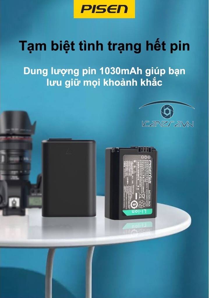 Pin sạc Pisen FW50 dùng cho máy ảnh Sony