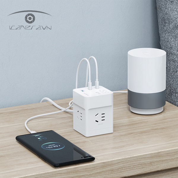 Ổ cắm đa năng - PISEN PRO Desktop Smart Rubik Cube HK43 smart fast charge
