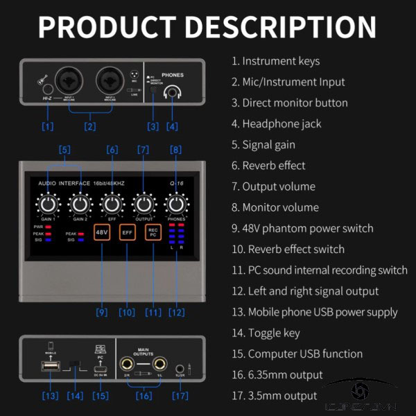 Soundcard thu âm Q-16